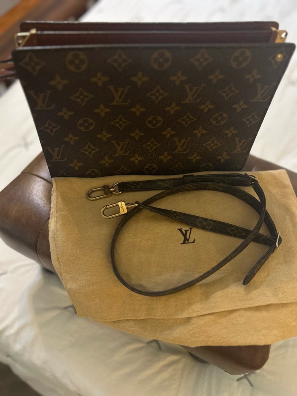 Louis Vuitton Monogram Enghien with Removable Adjustable Strap & Dust bag